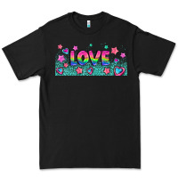 Black lgbt love with hearts and stars Premium Tee - AdoDesignShop