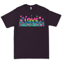 Plum lgbt love with hearts and stars Premium Tee - AdoDesignShop