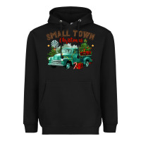Black small town christmas Heavyweight Hoodie - CowGirlArtShop