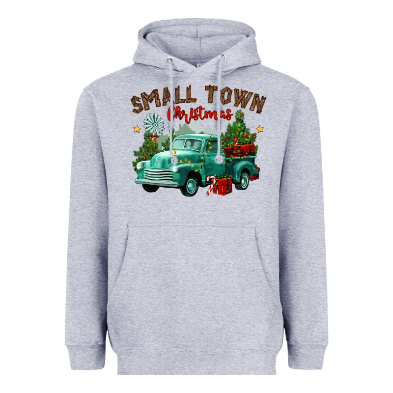 Small Town Christmas Heavyweight Hoodie by CowGirlArtShop | Teevron