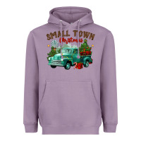 Lavender small town christmas Heavyweight Hoodie - CowGirlArtShop