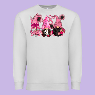 Breast Cancer Gnomes Premium Sweatshirt Designed By Cowgirlartshop