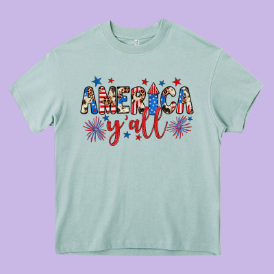 American Y'all Heavy Core Tee Designed By Jahusdesignshop