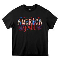Black american y'all Heavy Core Tee - JahusDesignShop