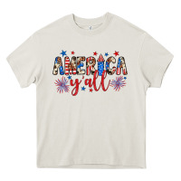 Cream american y'all Heavy Core Tee - JahusDesignShop