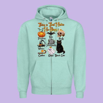 Things That Make Me Happy Zipper Hoodie Designed By Texasbilliewilder