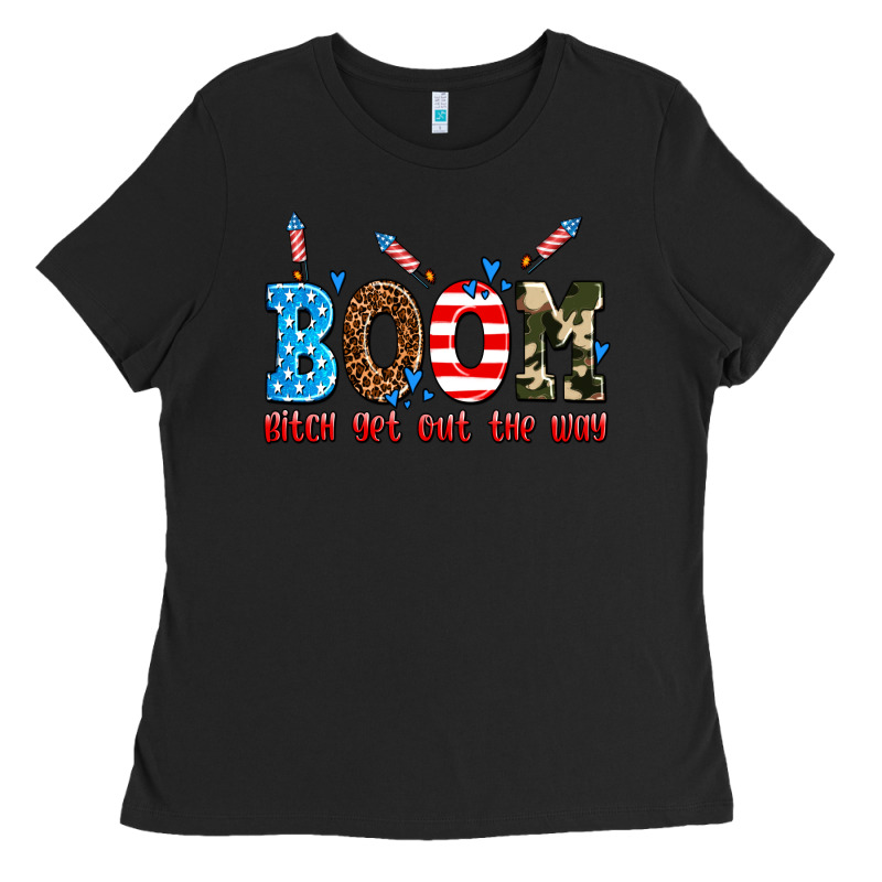 Boom Bitch Get Out The Way Ladies Tee by AdoDesignShop | Teevron