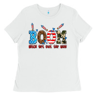 White boom bitch get out the way Ladies Tee - AdoDesignShop