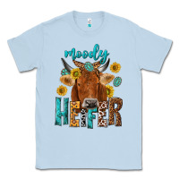 Dusty Blue moody cow Classic Tee - NancyCooperArtShop