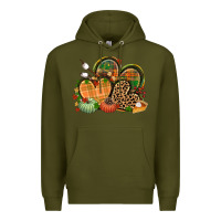 Army Green fall heart Premium Hoodie - CowGirlArtShop