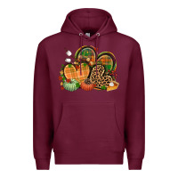 Burgundy fall heart Premium Hoodie - CowGirlArtShop