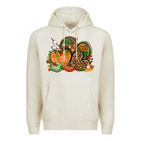 Oatmeal Heather fall heart Premium Hoodie - CowGirlArtShop