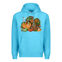 Ocean Blue fall heart Premium Hoodie - CowGirlArtShop