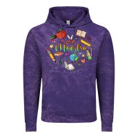 Cloud Purple maestra teacher heart doodle Vintage Hoodie - MaliasSmallBusiness