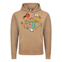 Vintage Coffee maestra teacher heart doodle Vintage Hoodie - MaliasSmallBusiness