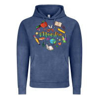 Vintage Denim maestra teacher heart doodle Vintage Hoodie - MaliasSmallBusiness