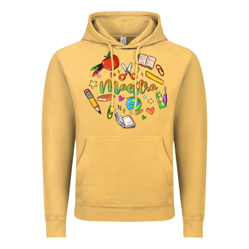 Maestra Teacher Heart Doodle Vintage Hoodie by MaliasSmallBusiness | Teevron