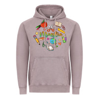 Vintage Zinc maestra teacher heart doodle Vintage Hoodie - MaliasSmallBusiness