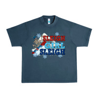 Midnight Navy winter sleigh girl sleigh Urban Heavy Tee - NancyCooperArtShop