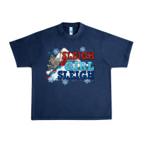 Navy winter sleigh girl sleigh Urban Heavy Tee - NancyCooperArtShop