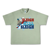 Oil Green winter sleigh girl sleigh Urban Heavy Tee - NancyCooperArtShop