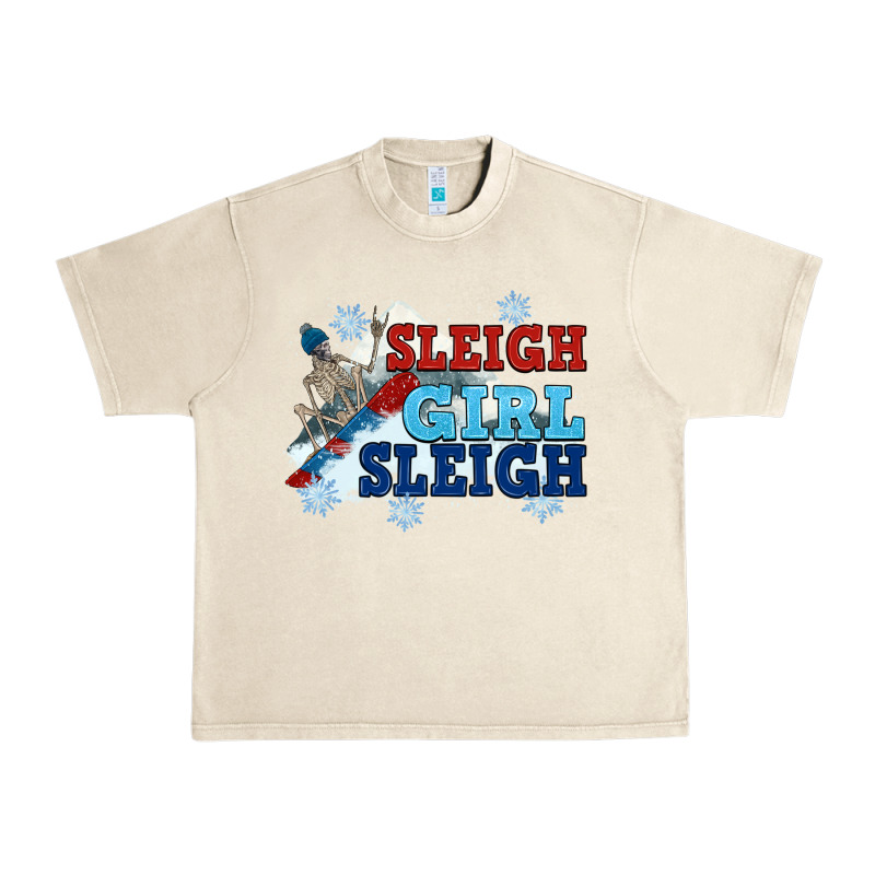 Winter Sleigh Girl Sleigh Urban Heavy Tee by NancyCooperArtShop | Teevron