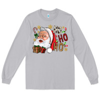 Moon Dust Santa Ho Ho Ho With Gift Box Long Sleeve Tee - BundleAndBundleShop