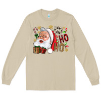 Mushroom Santa Ho Ho Ho With Gift Box Long Sleeve Tee - BundleAndBundleShop
