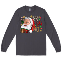 Smoke Santa Ho Ho Ho With Gift Box Long Sleeve Tee - BundleAndBundleShop