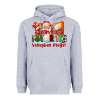 Heather Grey santas favorite volleyball player Heavyweight Hoodie - CowGirlArtShop
