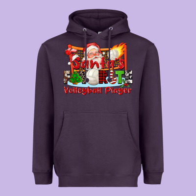 Santas Favorite Volleyball Player Heavyweight Hoodie Designed By Cowgirlartshop