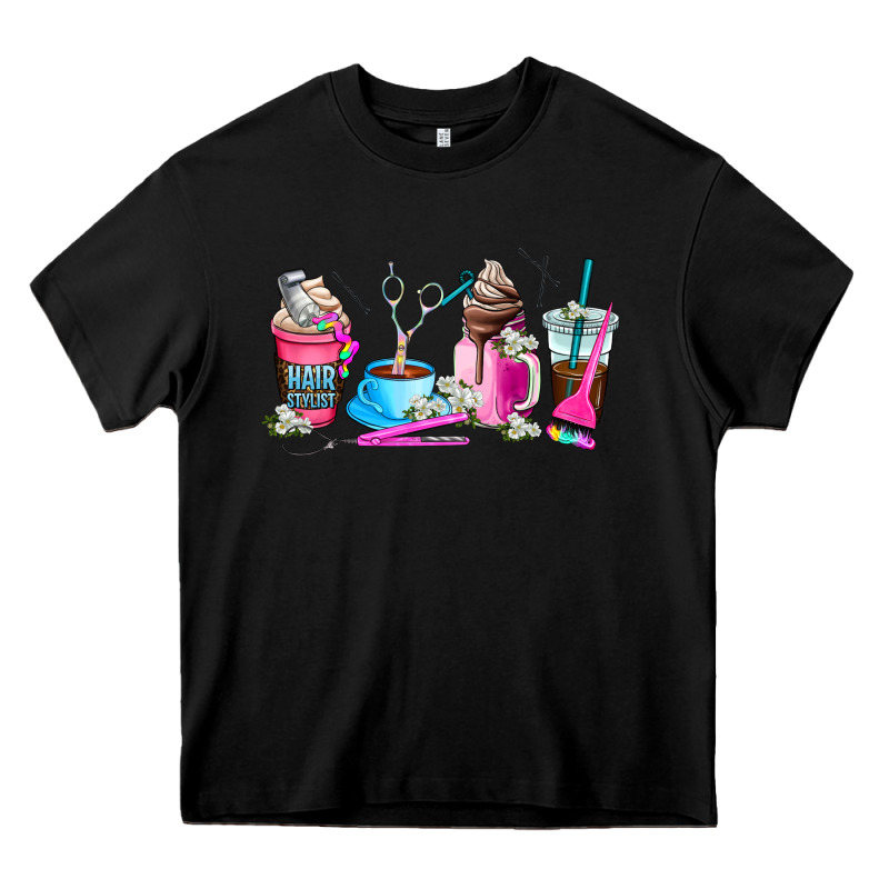 Hair Stylist Coffee Cup Heavy Core Tee by AdoDesignShop | Teevron