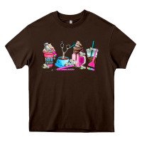 Chocolate Brown hair stylist coffee cup Heavy Core Tee - AdoDesignShop