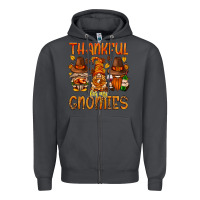 Smoke thankful for my gnomies Zipper Hoodie - NancyCooperArtShop