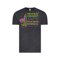 Vintage Black mardi gras parades beads french quarter beignets k Vintage Tee - MaliasSmallBusiness