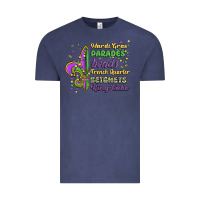 Vintage Denim mardi gras parades beads french quarter beignets k Vintage Tee - MaliasSmallBusiness