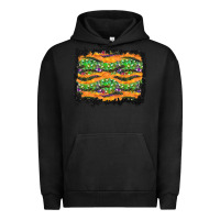 Pigment Black Halloween Skull Background Urban Hoodie - BundleAndBundleShop
