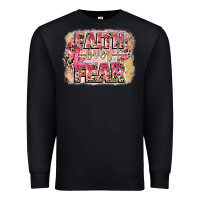 Black faith over fear breast cancer 12 inches 300 dpi Premium Sweatshirt - CowGirlArtShop