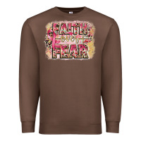 Chestnut faith over fear breast cancer 12 inches 300 dpi Premium Sweatshirt - CowGirlArtShop