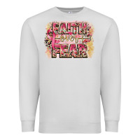 Dove Grey faith over fear breast cancer 12 inches 300 dpi Premium Sweatshirt - CowGirlArtShop