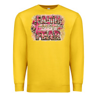 Faith Over Fear Breast Cancer 12 Inches 300 Dpi Premium Sweatshirt | Teevron