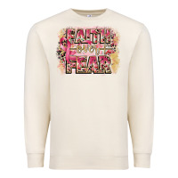 Sandshell faith over fear breast cancer 12 inches 300 dpi Premium Sweatshirt - CowGirlArtShop