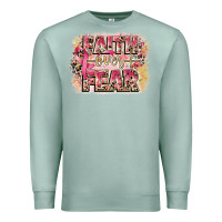 Seafoam faith over fear breast cancer 12 inches 300 dpi Premium Sweatshirt - CowGirlArtShop