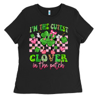 Black i'm the cutest clover in the patch Ladies Tee - Artiststas