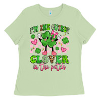 Matcha i'm the cutest clover in the patch Ladies Tee - Artiststas