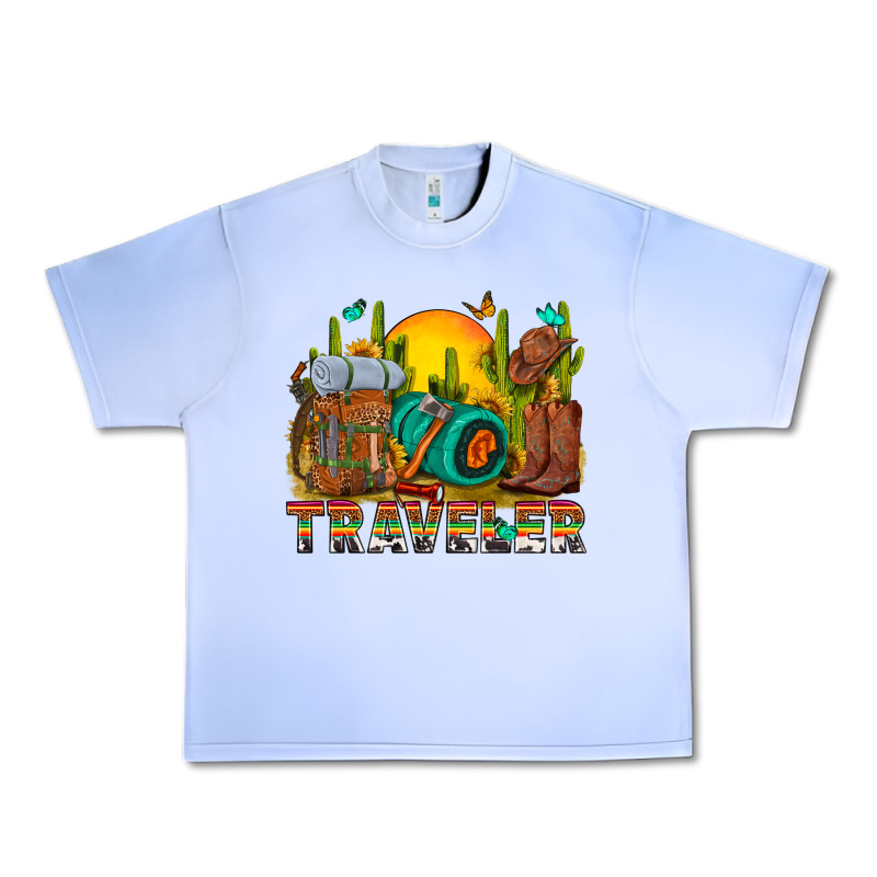 Western Traveler Cowboy Urban Heavy Tee by NancyCooperArtShop | Teevron