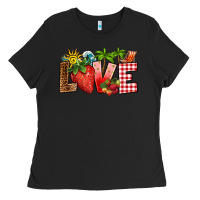 Black love strawberry Ladies Tee - RanaPortraitStore