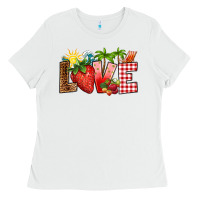 White love strawberry Ladies Tee - RanaPortraitStore