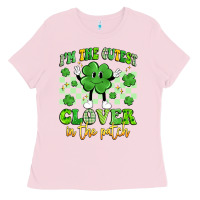 Bubblegum Pink i'm the cutest clover in the patch artiststas Ladies Tee - Artiststas