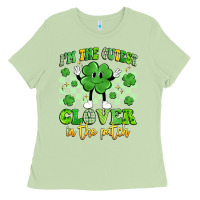 Matcha i'm the cutest clover in the patch artiststas Ladies Tee - Artiststas